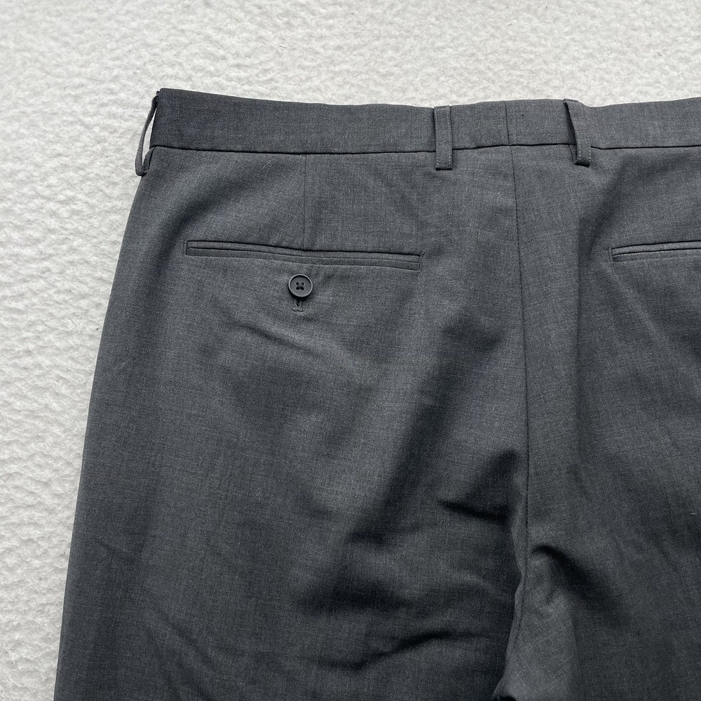 J. Crew Thompson Dress Pants Mens 38x30 (Tag 36) Wool Blend Gray Tapered Stretch - Picture 8 of 16